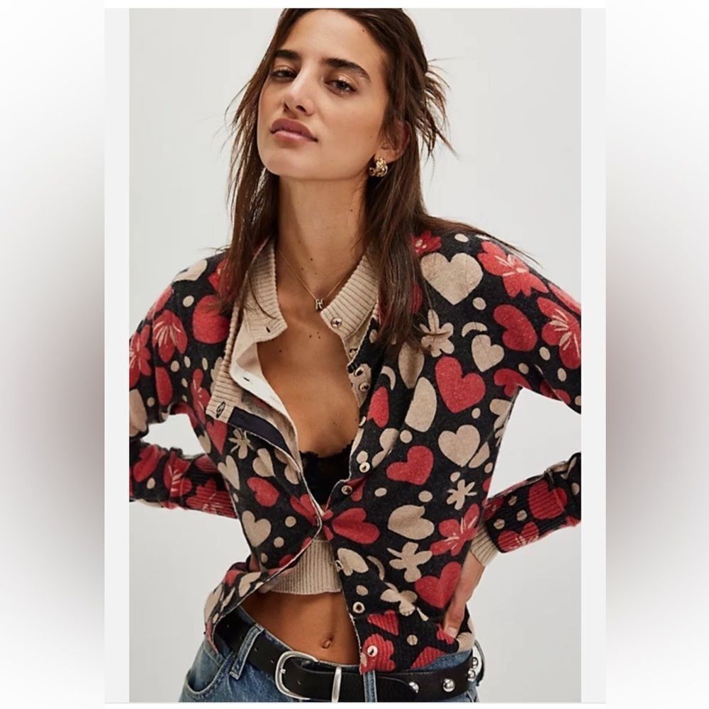 Free People Nocturnal Patterned Cardi